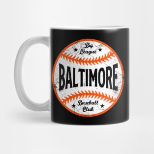 Baltimore Retro Big League Baseball - Black Mug